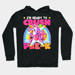 Crush Pre K Dabbing Unicorn Back To School Girls Hoodie